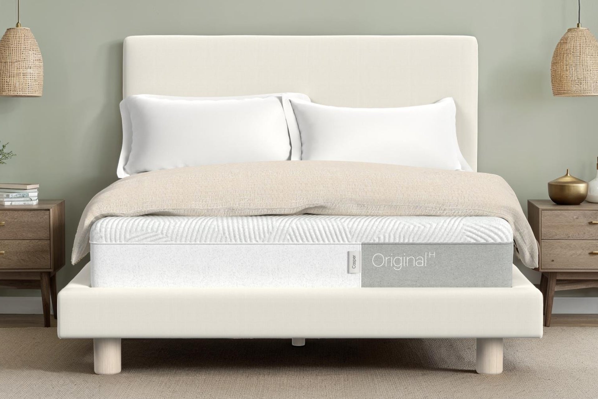 Casper Original Hybrid mattress on a modern bed frame